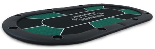 Pegasi Pokertop Deluxe 213x103 - Grün - Pokertisch-Auflage | Indoor, Faltbare Pokerauflage, Poker Zubehör, Pokermatte, Hochwertiger Filz, Zusammenklappbar, Texas Hold'em Poker Top