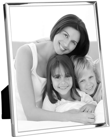 Fink versilberter Fotorahmen 20x25 cm Bilderrahmen mit glatter Leiste
