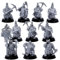 Forged Terrain Dwarf Miner Miniature Set 32mm scale - Unpainted Fantasy Figures for Tabletop RPG DnD Fantasy Tabletop Gaming g Dwarven Army Unit Figures