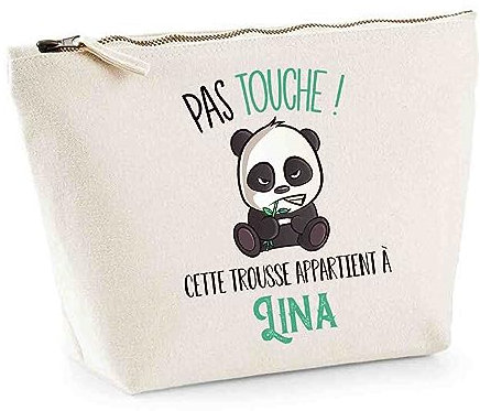 Trousse Lina Pas Touche Panda | Pochette Toilette Maquillage Idée Sac Cadeau