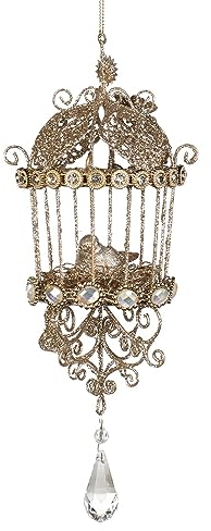 Goodwill Weihnachtskugel Vogel im Käfig Gold 23 cm