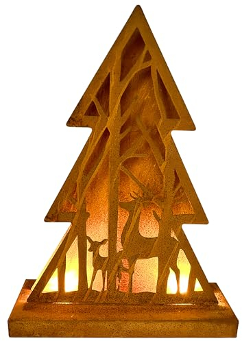 ABC Home | Dekofigur Tannenbaum | LEDs | batteriebetrieben | 38 cm H