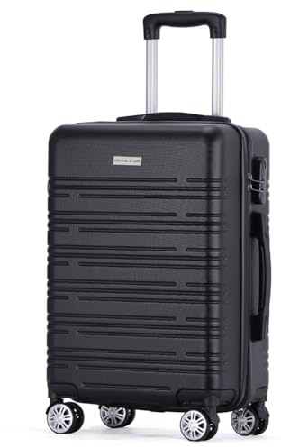 VERTICAL STUDIO 20 Handgepäck Koffer, abschließbarer Hartschalen-Trolley. Reisegepäck, Bordgepäck (H×B×T): 54 cm × 38 cm × 21 cm, für Flugzeugreisen (Halmstad schwarz)
