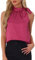 Allegra K Chemisier en Satin Femme sans Manches Col à Nouer Haut de Travail Débardeur Élégant pour Bureau Rose Vif S