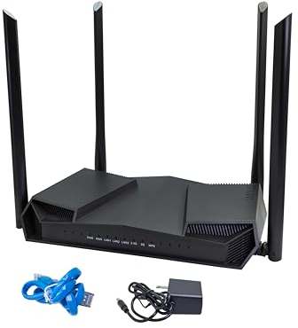 Banana Pi BPI-WiFi 6 OpenWRT Board, Router Wireless Internet Dual Band, 802.11ax ac WiFi 6 Gigabit VPN, Con 5GE Phy e RGMII, Supporto WPA,WPA2,WPA3 (Bundle Custodia Nera)