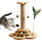 Arbre à chat de 40 cm de haut – Griffoir de rechange pour chat | Cadre interactif 4 en 1 en sisal avec boule pendante | Griffoir pour chat d'intérieur