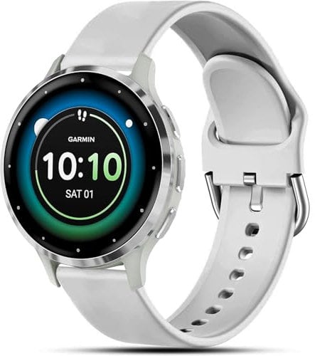 Issinlky Band for Garmin - 18mm Silicone Strap for Fossil Ladies Gen 4/5E/6/Venture HR & Venu 2/3S