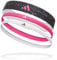 adidas Hairbands (Graphic) - Lucid Pink, White, Black