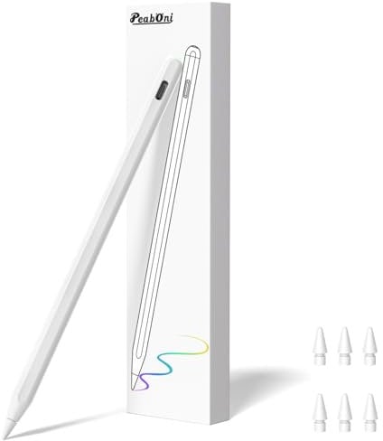 iPencil 2. Generation für ipad (2018-2024), Magnetische drahtlose Aufladung Stift für iPad Pro 13”(M4)/12,9 “/11 “, Air 6 (M2)/5/4/3, Mini 7 (A17 Pro)/6/5, iPad 6/7/8/9/10