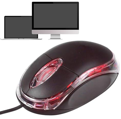 Ratón para juegos barato - Ratón con cable | Ratón de ordenador con cable | Ratones portátiles para juegos con cable | Ratón mecánico para juegos portátil Diseño cómodo y ergonómico Ajuste | Ratón cab