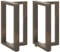 vidaXL Pieds de table à manger en T, 2 pièces, noir, 60 x 35 x (72-73) cm, acier