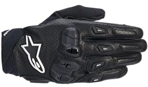 Alpinestars Sp X 7 perforierte Motorrad Handschuhe, schwarz/weiß, S