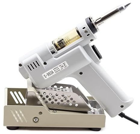 Electric Vacuum Solder Sucker, 220v Tin Suction Pump Desoldering Soldering Iron Handle, Tin Removal Suction Tool Tin Gun Powerful Dual Air Pump Electric Tin Suction Device