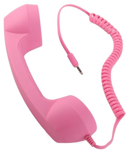 Sorandy Handy -Handy -Mobilteil, Retro -Telefonempfänger Strahlungsnachweis Vintage Telefon Handy mit 3,5 -mm (Rosa)