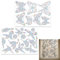 EUYKQNOI 23 PCS Adesivi per Zanzariera Anticollisione, Suncatcher Sticker con Colibrì e Farfalle, Adesivi Decorativi per Finestre e Porte Vetro, Prismatici Riutilizzabili per Casa/Ufficio