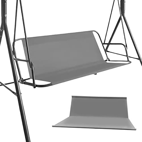 Ersatz Gartenschaukelabdeckungen,Stoff Sitzbezug für Garten,Gartenschaukel Sitzbezug Abdeckung Schwingsitz Wasserdicht & Reißfest Sitzbezüge für Hollywoodschaukel Sitzf(Size:127*50*50cm,Color:Grau)