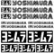 Adesivo per auto e moto, protezione solare, in PVC, antigraffio, per Yoshimura 19, 32 x 32 cm (nero, 32 x 32 cm)