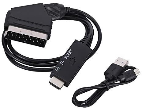 SELVFZ Adaptador ligero a euroconector de entrada NTSC SCART salida USB Play