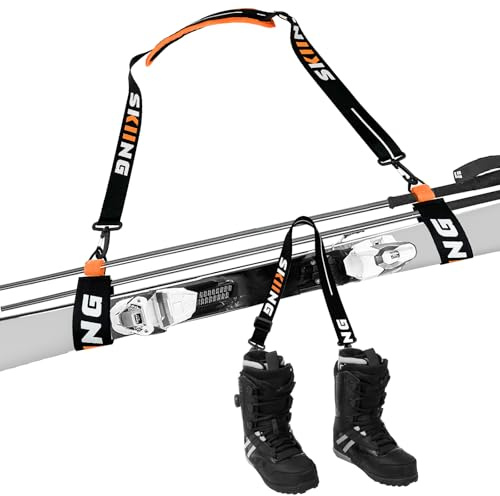 Mellbree Ski Straps for Carry, Ski Carrier Strap for Snowboard