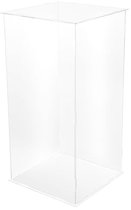 Vitrine aus Acryl, große Aufbewahrungsbox, transparente Präsentationsbox, staubdicht, modernes Design mit abnehmbarem Deckel, für Ausstellung und Schutz von Sammlerstücken