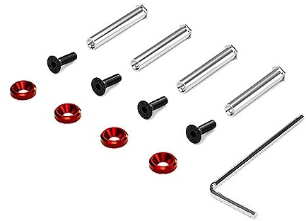 LLLmhuaa Aluminum Screws Nut Set Desktop Computer Fixing Long For PC CPU Cooling Fan Screw Red Gasket Included CPU Computer Chassis Cooler Long Screw Easy Installation Colorful Anodized