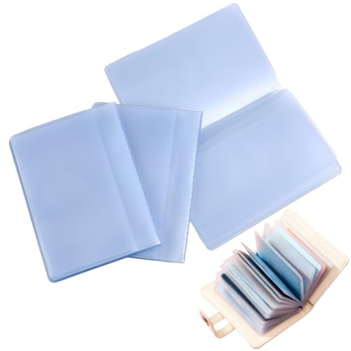 craspire Lot de 3 Pochettes Transparentes en Plastique pour Portefeuille Porte-Cartes de crédit Accessoires Transparents et imperméables pour carnets de Voyage Pochettes en Vinyle pour Photos