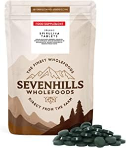 Sevenhills Wholefoods Organic Spirulina 500mg Tablets Pack of 1000, 500g