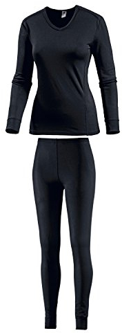 Medico Damen Wäsche Set Thermounterwäsche Funktionsunterwäsche Skiunterwäsche Schwarz 44/46