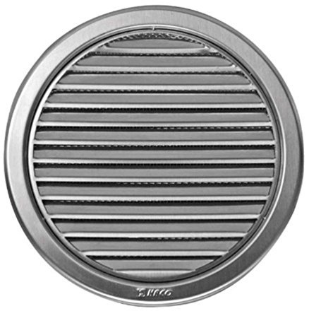 Gitter für Lüftungssystem, Durchmesser 125 mm (12,7 cm, rund, Edelstahl)