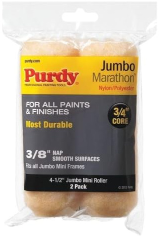 Purdy 4-1/2 Paint Roller Cover, 3/8 Nap, Nylon/Polyester, 2 PK 14G624062-1 Each