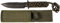 Coltello a serramanico, finitura “stonewashed”, colore nero