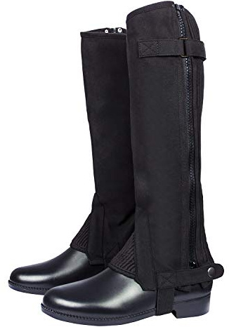 PFIFF Bente Kids Reitchaps Regular Shaft Mini Chaps Black 8 Years
