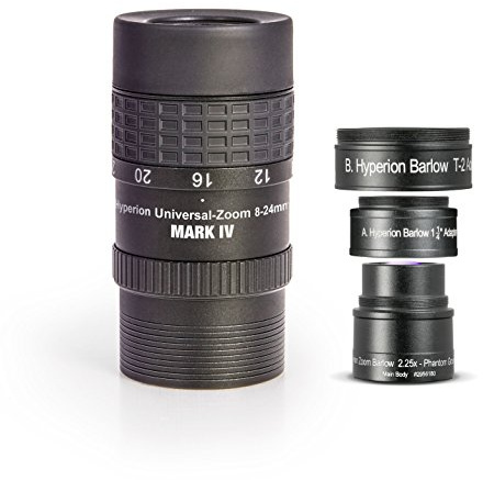 Baader Planetarium Ensemble oculaire Zoom Hyperion Universal Mark IV + lentille de Barlow Zoom