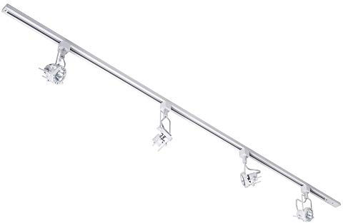 LITECRAFT Kitchen Track Light with Greenwich Fixture & GU10 LED Bulbs - (White, 2M 4 Light)