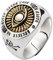 Vintage 925 Sterling Silber Golden Allsehendes Auge Gottes Ring mit Totenkopf Kreuzknochen Freimaurer Schmuck für Herren Damen Offen Verstellbar