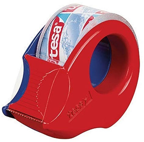 tesa Handabroller Mini 19mmx10m rot/blau