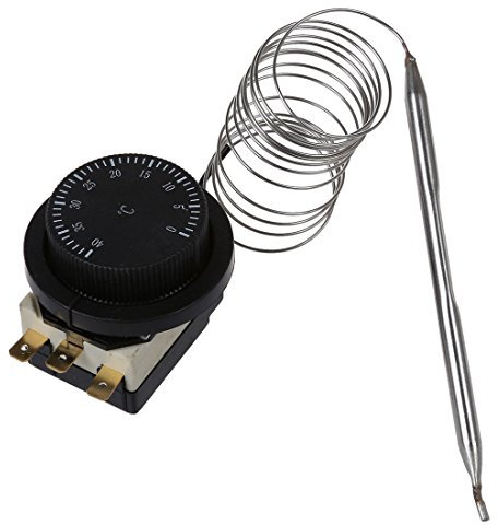 Fltaheroo 1NC 1NO AC 250V/380V 16A 0-40C Interrupteur de controle de la temperature thermostat capillaire