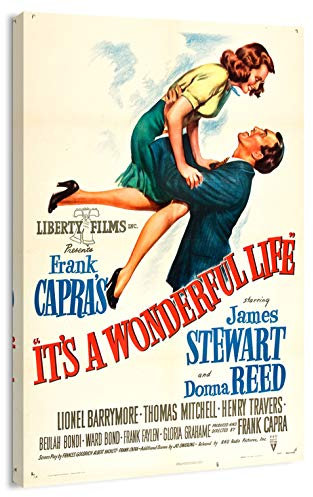 artprints1stop Leinwanddruck It's a Wonderful Life, Vintage-Filmposter, 40,6 x 61 cm