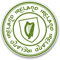 2 x Herz-Aufkleber 10 cm – Irland-Flagge Druck Irische Harfe Reise Spaß Aufkleber für Laptops, Tablets, Gepäck, Sammelalben, Kühlschränke #5391