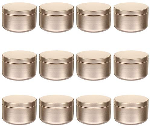 Milisten 12st Kerzenglas Blechdosen Aus Aluminium Kerze Selber Machen Aufbewahrungsdose Für Kerzen Duftende Reisekerze in Dosen Seifendose Runde Kerzendose Reisen Schmuckkästchen