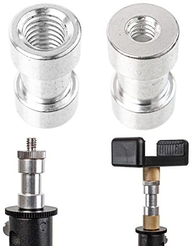 1/4-pouce à 3/8-pouce femelle vis d'adaptateur de caméra, 2 Pack, adaptateur de filetage de trépied à convertir, arrangeur de vis, accessoires de caméra DSLR SLR, metal screw