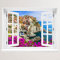 Wandtattoo - Fenster mit Aussicht auf Cinque Terre 100 x 78 cm – Wandsticker