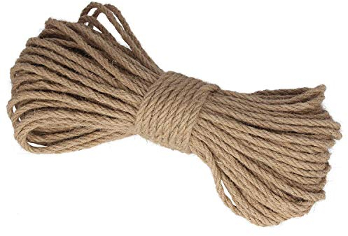 Hanfseil, Basteln, Befestigungen, Design, Juteschnur, Kunst und Handwerk, Juteseil, industrielle Verpackung, Kordeln, Raffhalter, Bündelung Dekoration (Größe: 5 mm x 100 m)