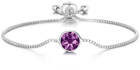 Philip Jones Bracciale in cristallo viola creato con cristalli Zircondia®