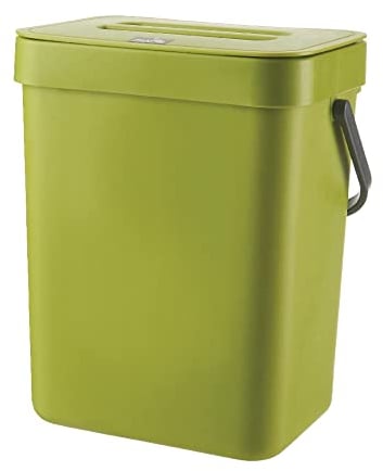 EKO Puro Hanging Caddy,Wall Mountable or Hanging Bin for Compostable Waste,Perfect for Kitchen & Home, 3 Litre (Lime)