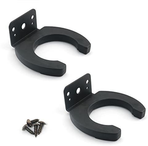 DGHAOP 2pcs Microphone Clip Black 44mm ID Microphone Stand Wall Mount Type Clamp with Screws