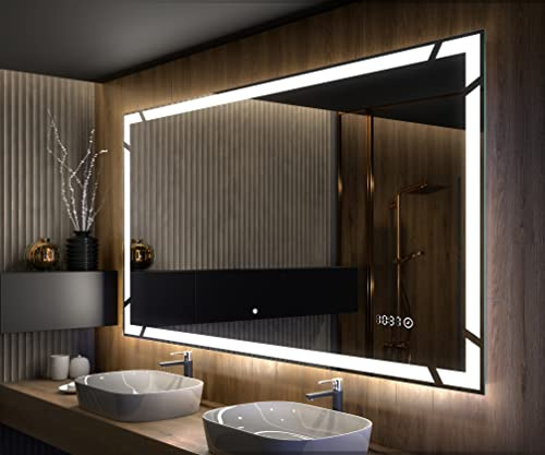 Artforma Badspiegel mit Beleuchtung - Led Spiegel Bad - 160x80 - Badezimmerspiegel Nach Maß - auf Individuelle Bestellung Gefertigt - Modernes Design - Ohne Rahmen