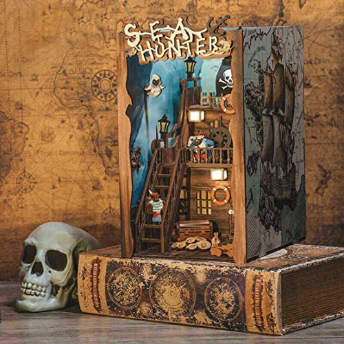 Serre-livres puzzle en bois 3D - Support de livre magique - Décoration de bureau créative - Modèle de puzzle - Serre-livres créatifs intéressants