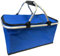 just 4 baby Foldable Picnic Folding Basket Insulated Cooler Bag Camping Travel Hamper Large Cool Bag - Navy Blue COLOUR
