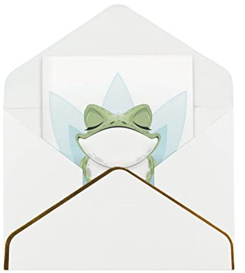 Lustige Yoga-Frosch-Grußkarten, Weihnachtskarten, Weihnachtskarten mit glattem Papier und glatter Schrift.